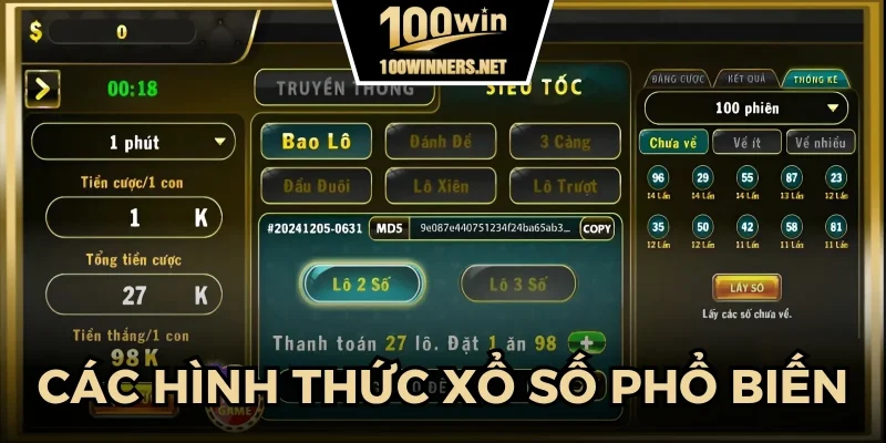 Các loại lô đề đa dạng tại 100win