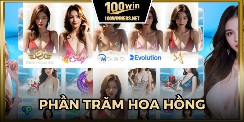 Chia sẻ về phần trăm hoa hồng đại lý 100win